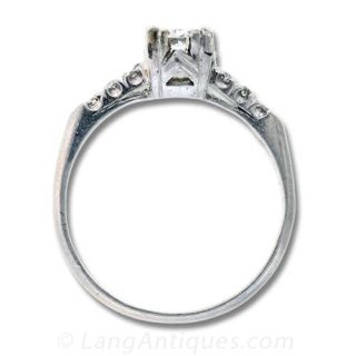 Half Carat Diamond Estate Engagement Ring