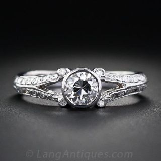 Half-Carat Vintage Diamond Engagement Ring
