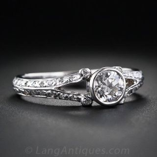 Half-Carat Vintage Diamond Engagement Ring