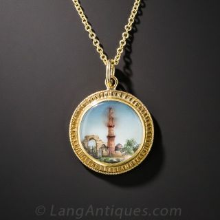 Hand Painted Minaret Pendant - 1