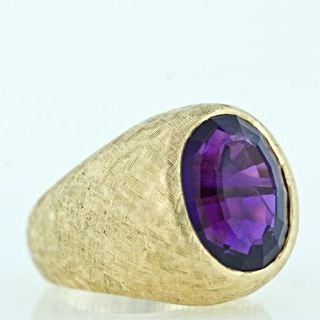 Handsome Gypsy-Set Amethyst Ring