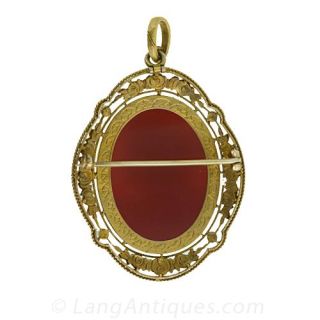 Hardstone Cameo Brooch
