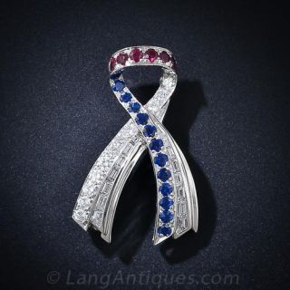 Harry Winston Patriotic Ribbon Pin