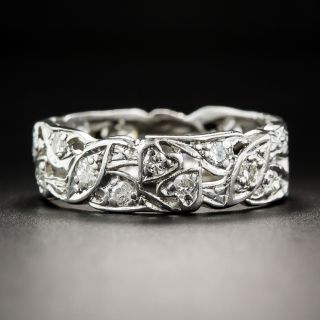 Wide Vintage Diamond Band - Size 11