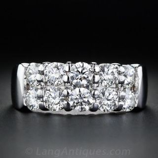 'Hearts on Fire' Contemporary Double Row Diamond Band Ring