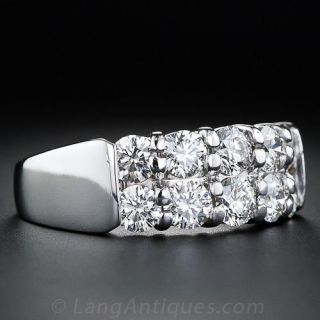 'Hearts on Fire' Contemporary Double Row Diamond Band Ring