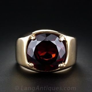 Hefty Gents Garnet Ring