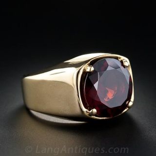 Hefty Gents Garnet Ring