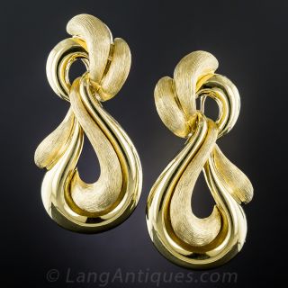 Henry Dunay 18K Large Clip Earrings