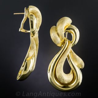 Henry Dunay 18K Large Clip Earrings