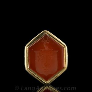 Hexagonal-Carnelian-Intaglio-Gents-Ring-Main-View