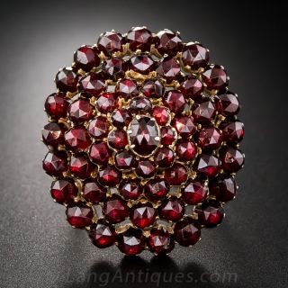 Huge Bohemian Garnet Cluster Ring - 1