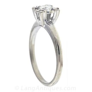 Illusion Set Diamond Estate Engagement Ring
