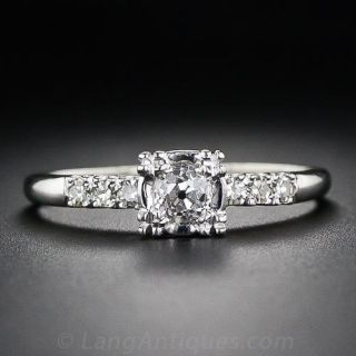 Illusion Style .30 Carat Vintage Diamond Engagement Ring