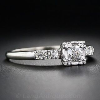 Illusion Style .30 Carat Vintage Diamond Engagement Ring