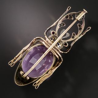 Imperial Russian Amethyst Beetle Brooch