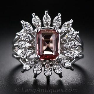 Imperial Topaz and Diamond Estate Cocktail Ring