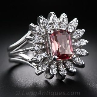 Imperial Topaz and Diamond Estate Cocktail Ring