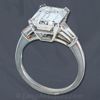 Impressive Emerald Cut Solitaire