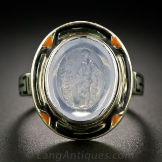 Intaglio Moonstone Ring