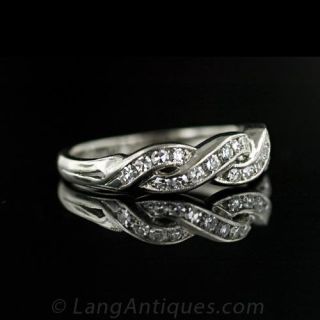 Intertwined Diamond Wedding Band