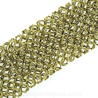 Israeli Made Yellow Gold Mesh Bracelet