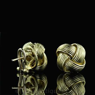 Italian 18K Gold Knot Earrings