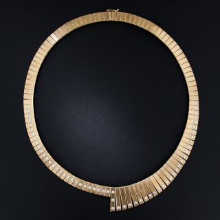 Italian Diamond Fan Necklace