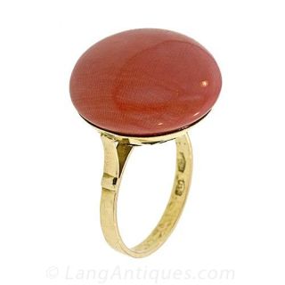 Italian Mediterranean Coral Ring