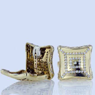 Italian Square Diamond Earrings