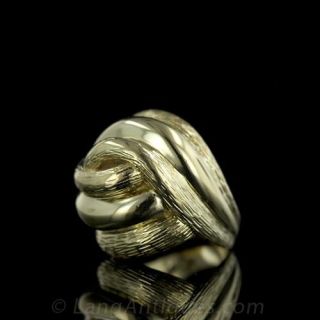 Italian Textural Dome-Style Ring