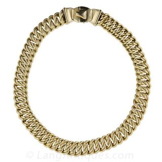Italian Yellow Gold Fashion Necklace