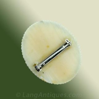 Ivory Floral Cameo Brooch