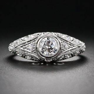 J.E. Caldwell Early Art Deco Engagement Ring