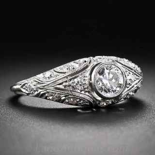 J.E. Caldwell Early Art Deco Engagement Ring