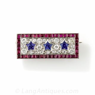 J.E. Caldwell Patriotic Brooch