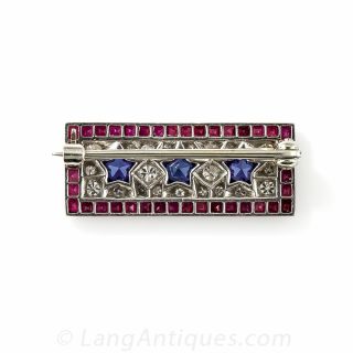 J.E. Caldwell Patriotic Brooch