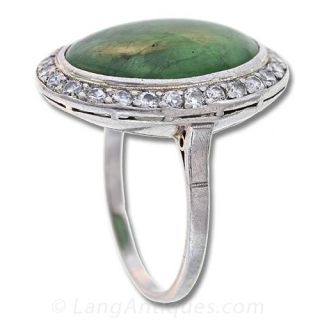 Jade and Diamond Ring