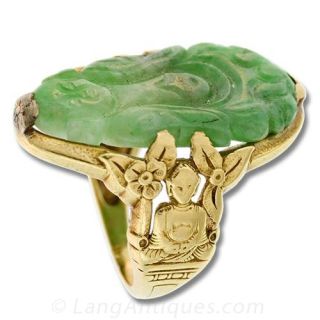 Jade Buddha Ring