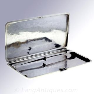 Japanese Dragon Motif Silver Cigarette Case