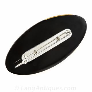 Japanese Laquered Crane Pin