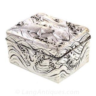 Japanese Repousse Silver Box