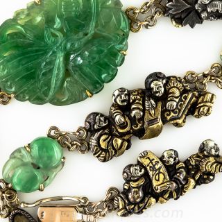 Japanese Shakudo Jadeite Necklace