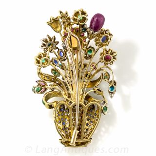 Jardiniere En Tremblant Floral Brooch