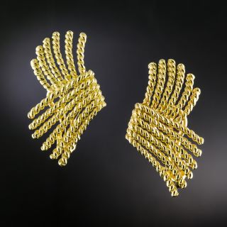 Jean Schlumberger 18K Rope Earrings for Tiffany & Co. - 3