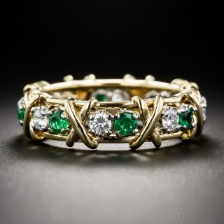 Jean Schlumberger/Tiffany & Co. Diamond and Emerald Wedding Band