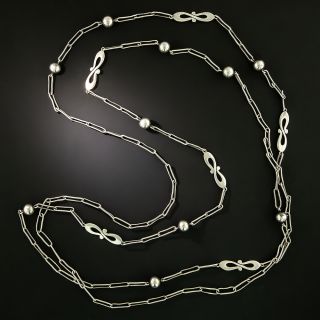 Kalo Workshop Arts and Crafts 64-Inch Silver Chain - 2