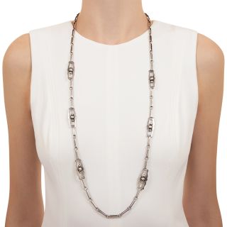 Kalo Workshop Arts and Crafts Sterling Silver 37 Inch Chain