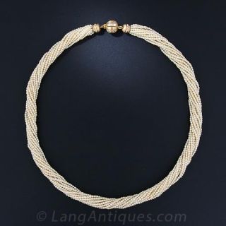 Keishi Pearl Torsade Necklace