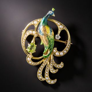 Krementz Peacock Pin  - 5
